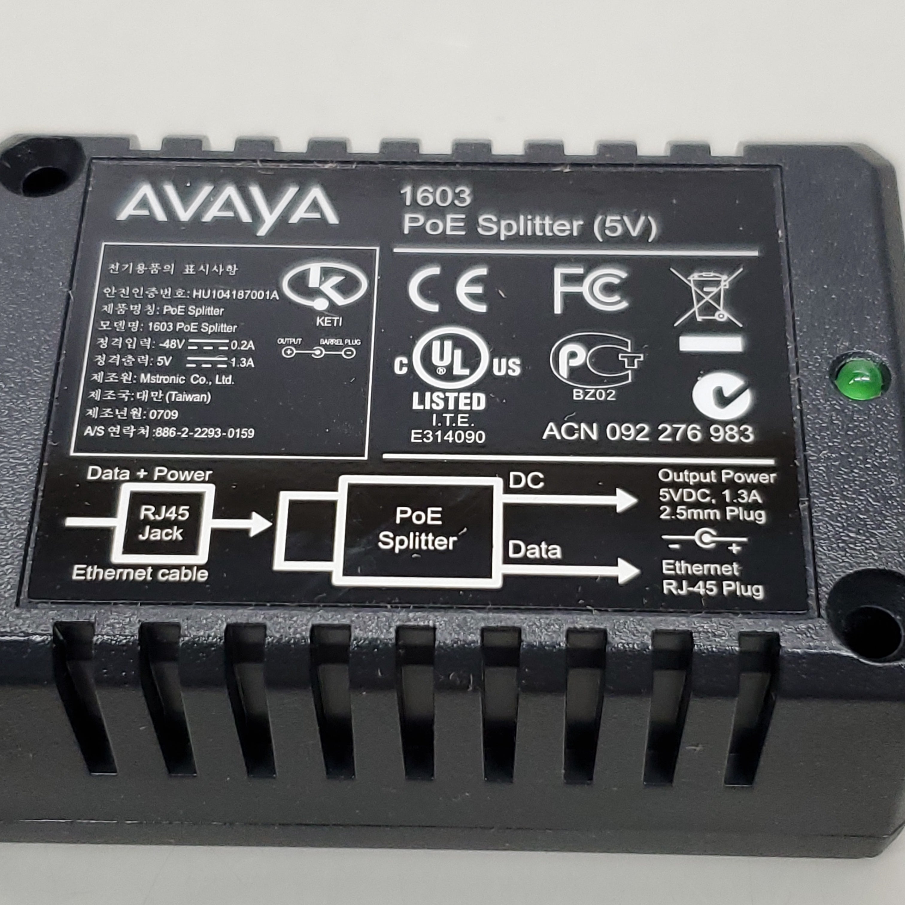 AVAYA 1603 PoE Splitter 5V 700415607 (New Other)