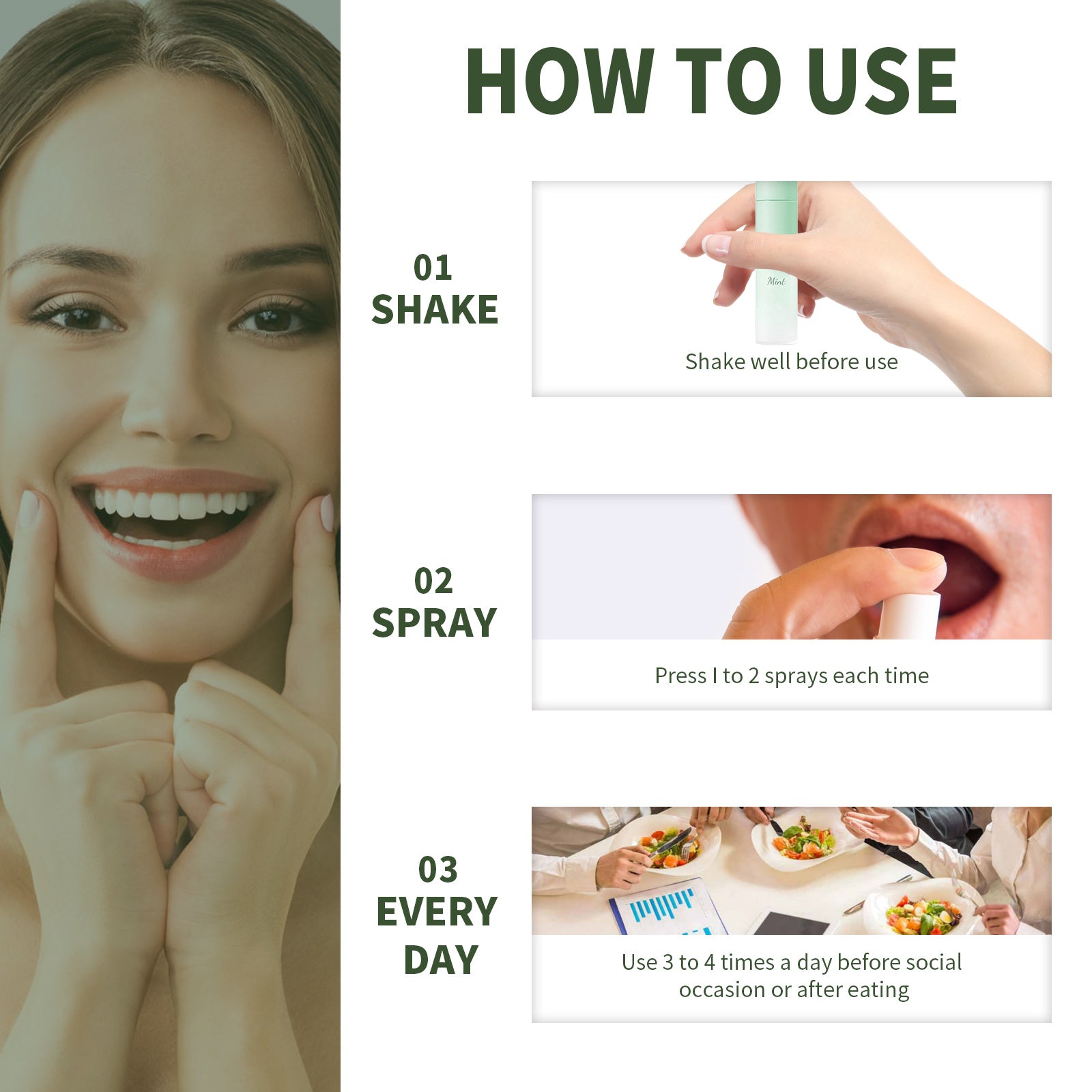 Probiotic Breath Freshener, Removes Bad Breath And Leaves Fragrance Probiotic Freshness Instant Mouth Spray