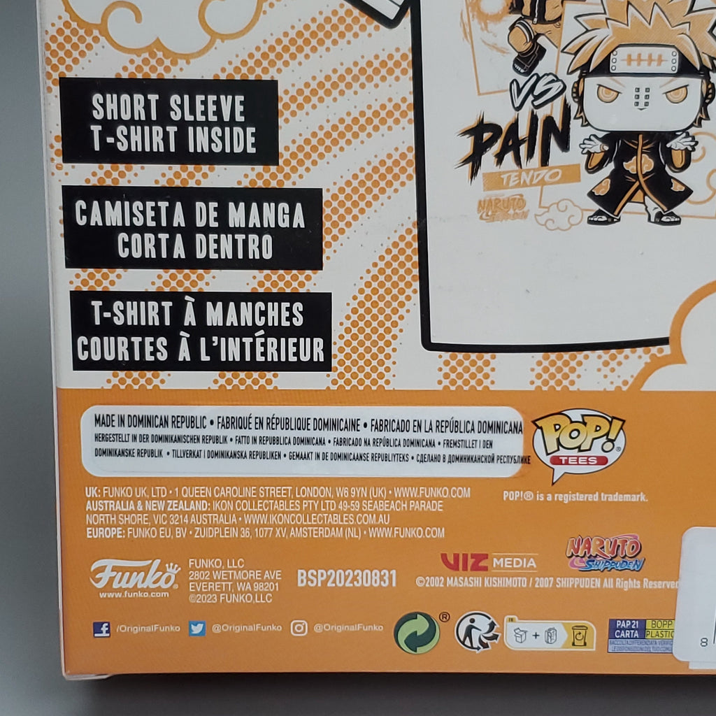 FUNKO Pop Naruto Shippuden Unisex T-Shirt SZ XL Naruto vs Pain Boxed Tee