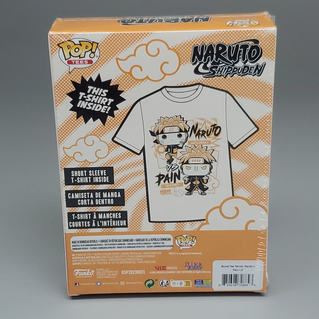 FUNKO Pop Naruto Shippuden Unisex T-Shirt SZ L Naruto vs Pain Boxed Tee