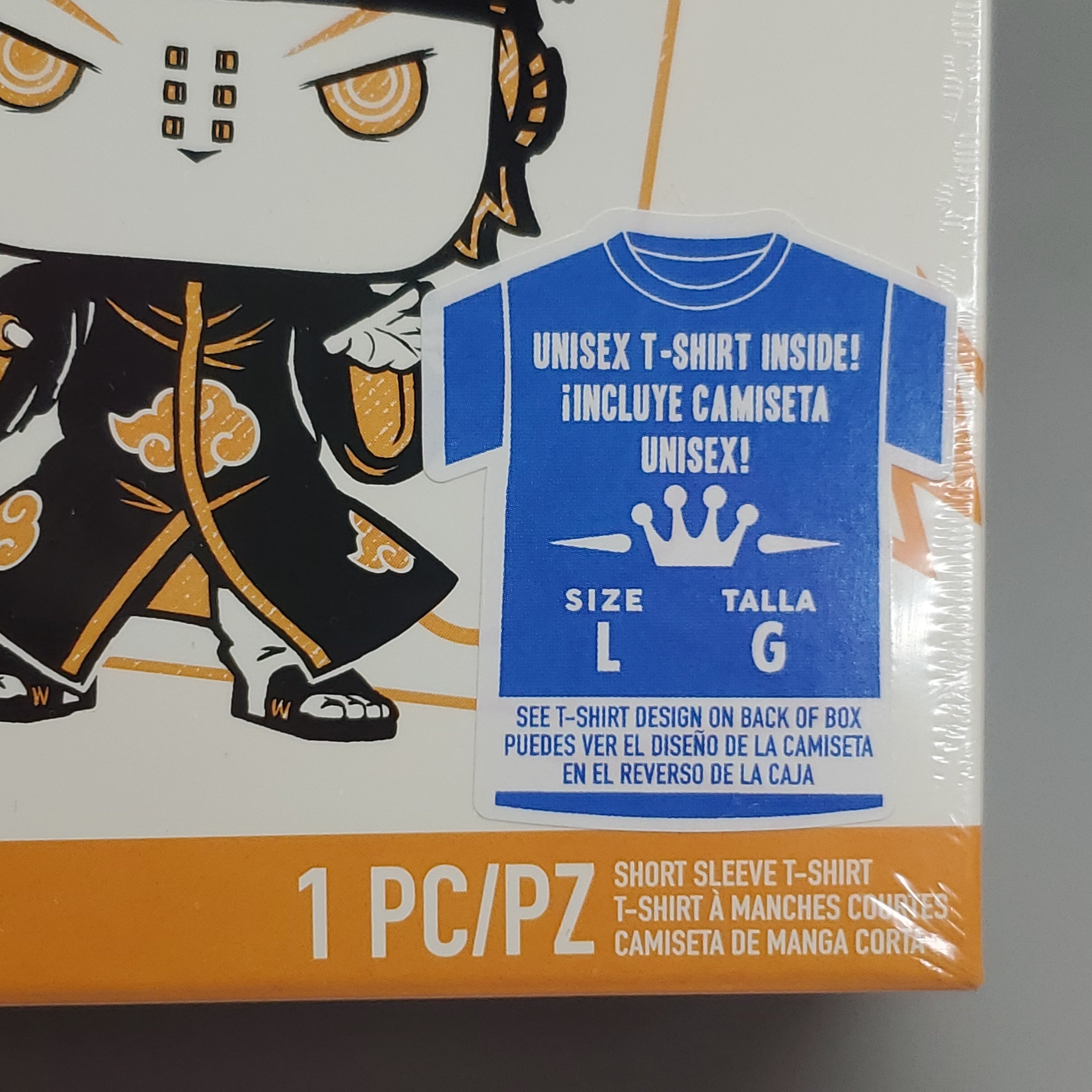FUNKO Pop Naruto Shippuden Unisex T-Shirt SZ L Naruto vs Pain Boxed Tee