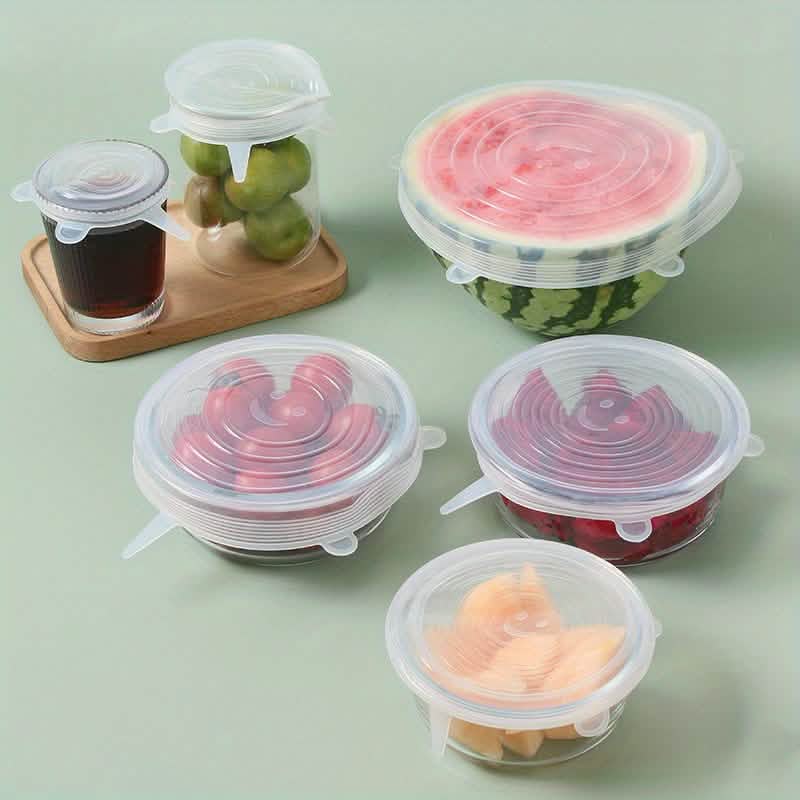 6-Pack: Reusable Silicone Stretch Lids