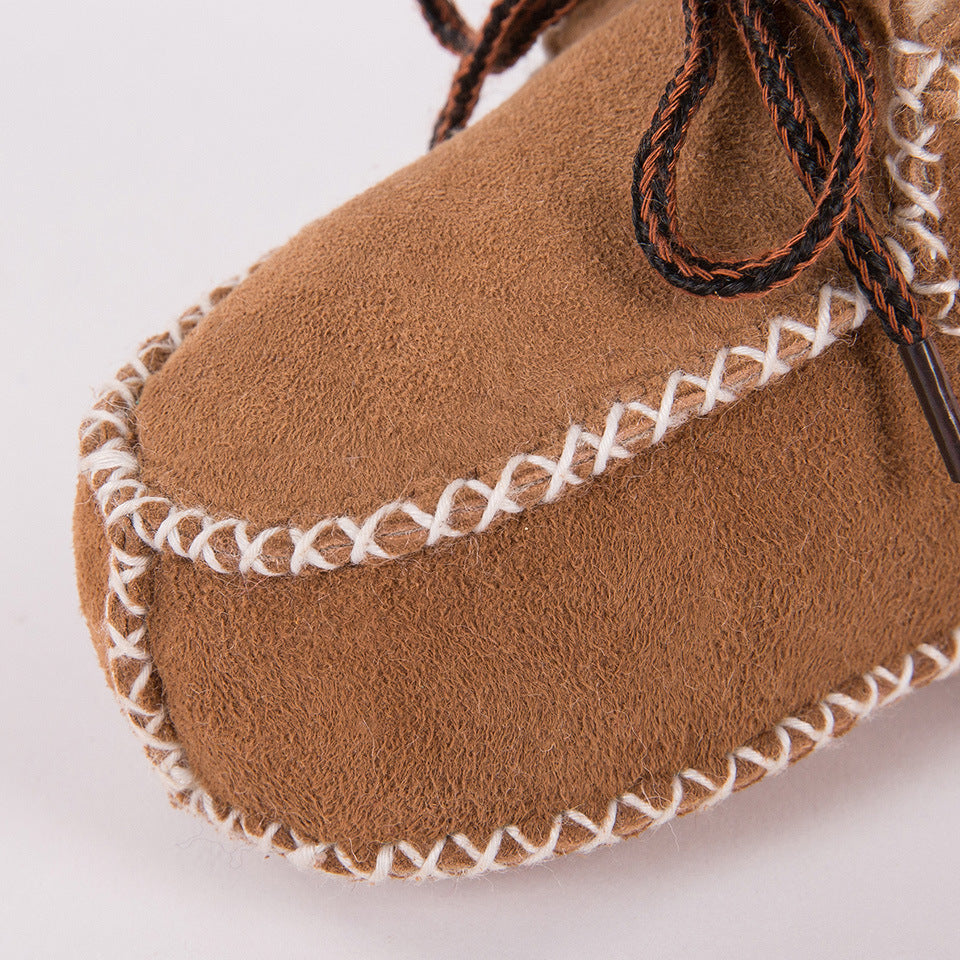 Warm soft sole baby walking shoes non slip boots
