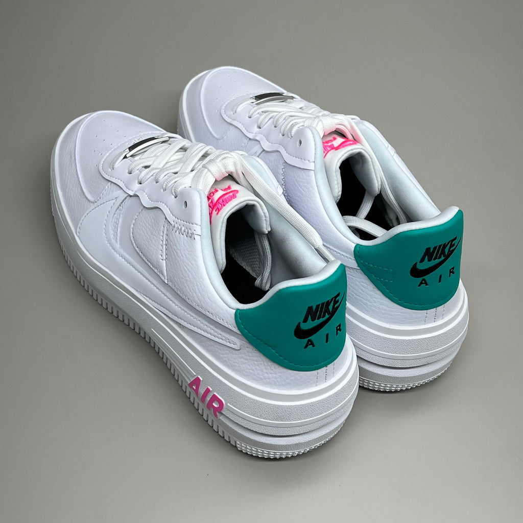 NIKE Air Force 1 PLT.AF.ORM Tapered Toe Sz Women's 7.5 White/Pink/Blue FN7180-100