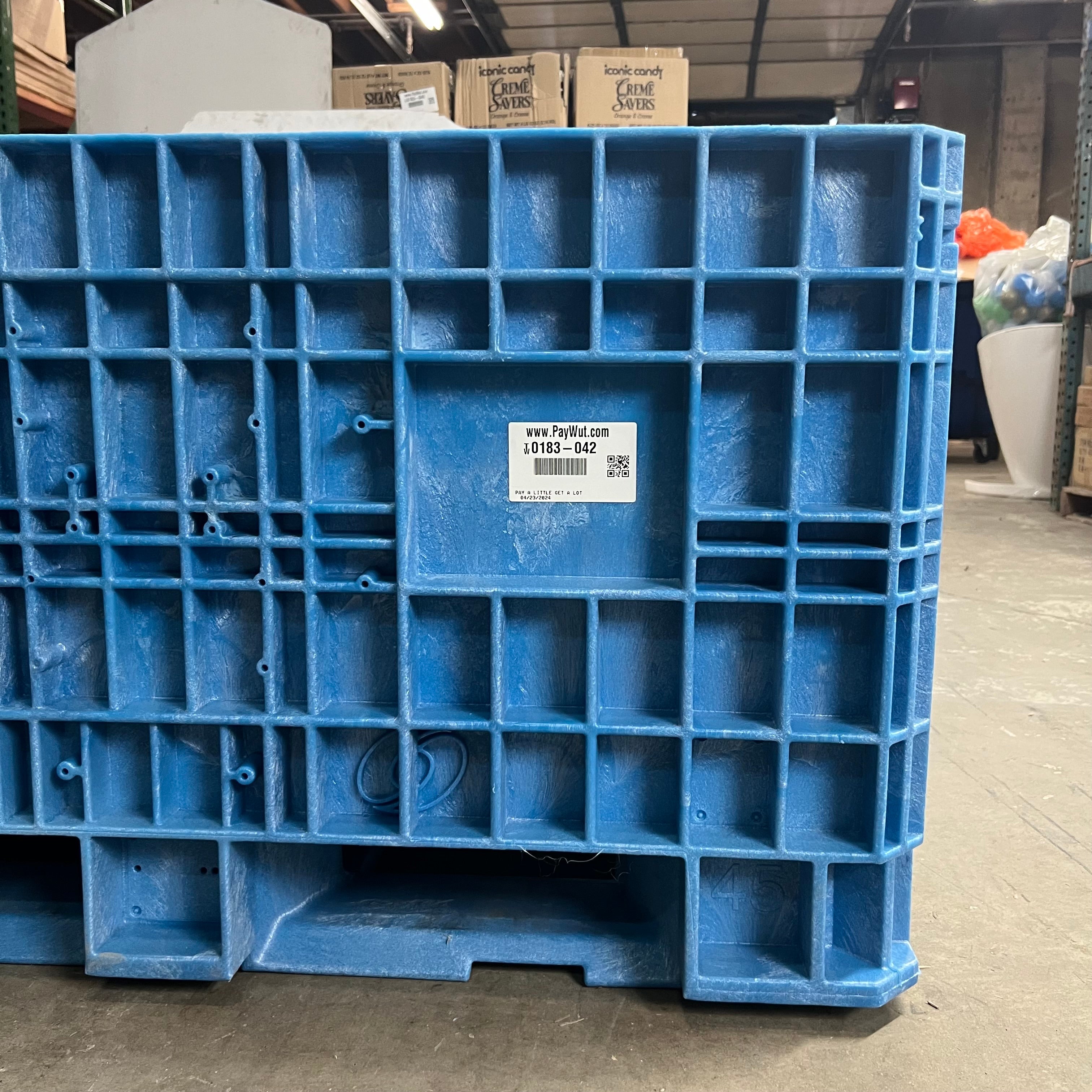 ZA@ ORBIS BULKPAK HDR Bulk Pallet Container Blue  HDRS4845-24-6 & DKBLUFXD WALL