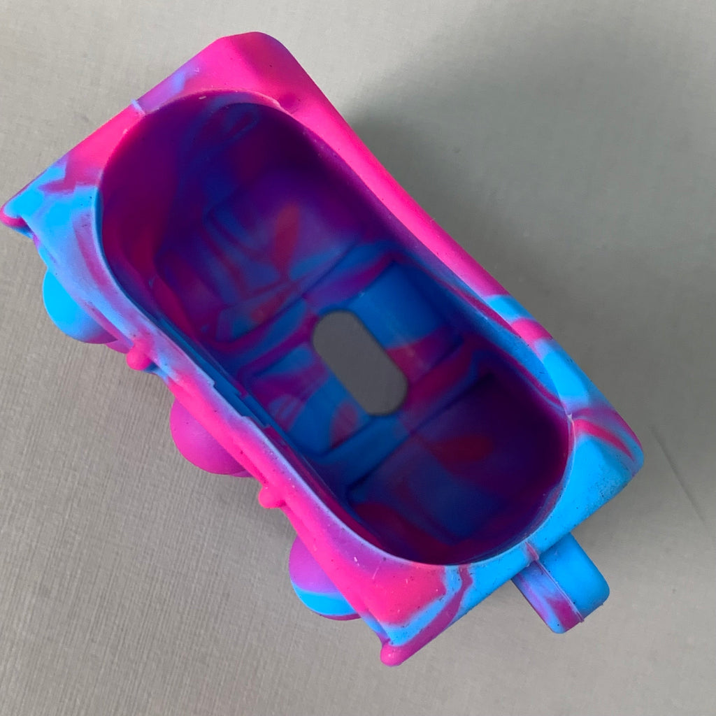 BEST WHOLESALE 2-PACK! Wireless Headphone Bubble Popping Case 2.5" x 2" Blue/Pink