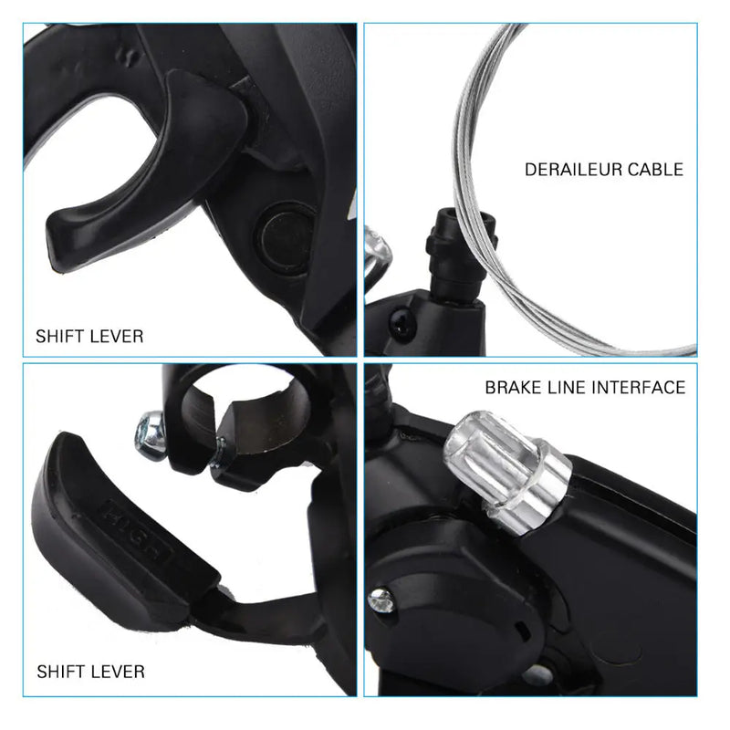 Bike Derailleurs 3x7 21 Speed Switch MTB Bicycle Shifter Levers Brake with Shift Cable Cycling Disc Handle for Bike Trekking