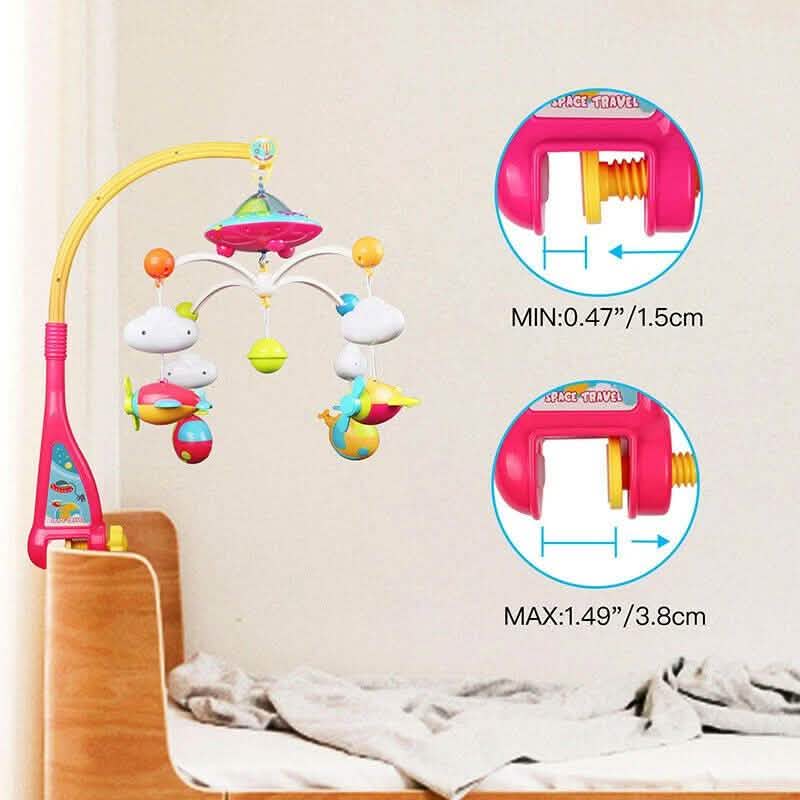 180 Melodies Music Crib Toy Twinkle Light Mobile Cot Bed Bell Box Baby Rattles