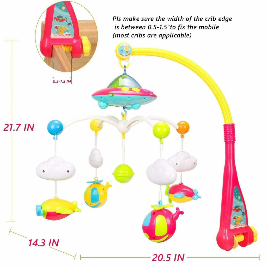 180 Melodies Music Crib Toy Twinkle Light Mobile Cot Bed Bell Box Baby Rattles