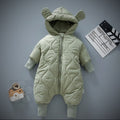 Thicken Solid Color Baby Onesies For Autumn And Winter