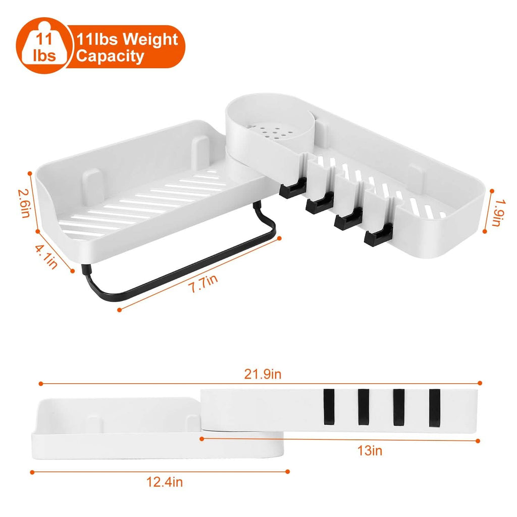 180° Rotatable Bathroom Corner Caddy Shelf