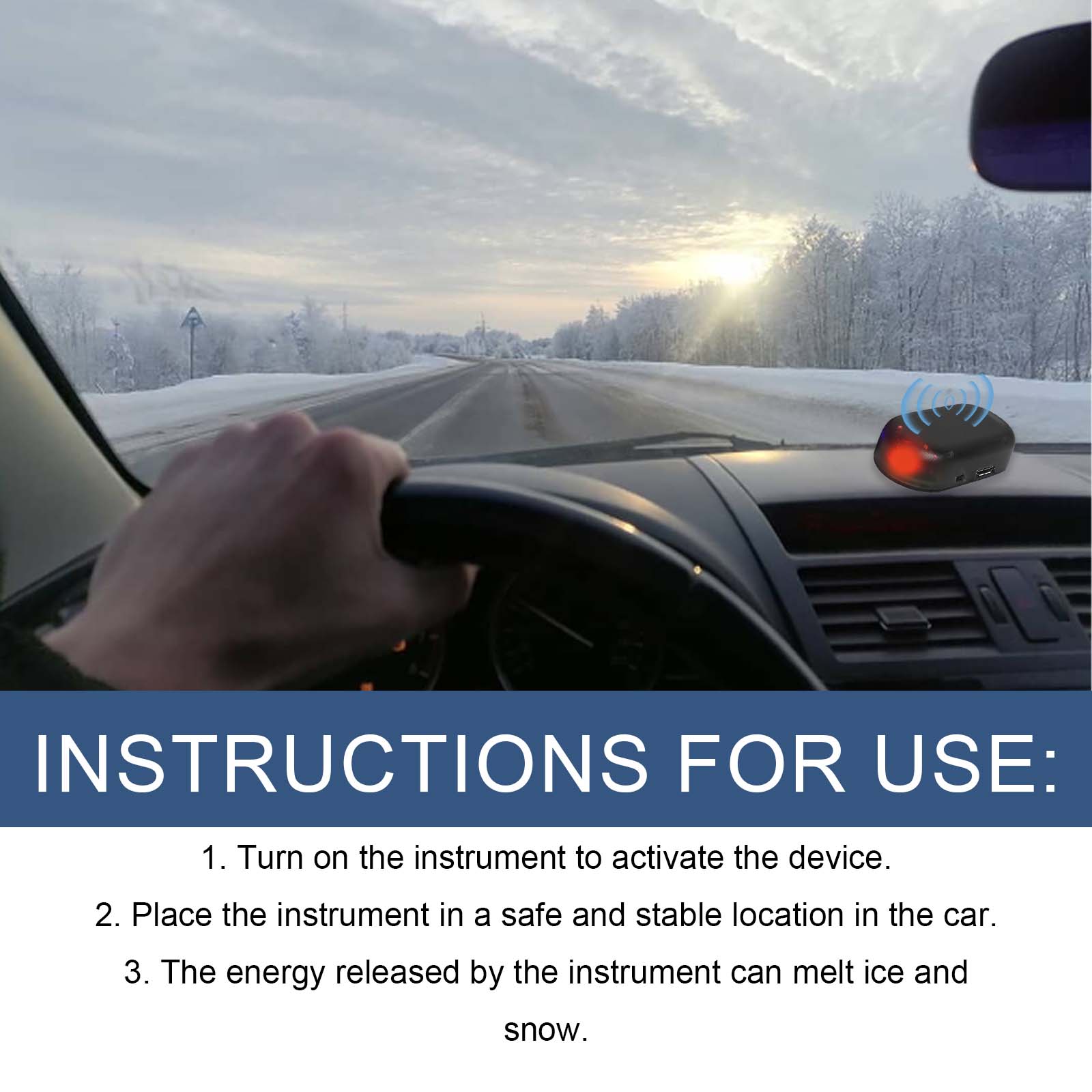 Automotive Snow Removal Tools, Glass Deicing Snow Melting Fast Portable Mini Deicer