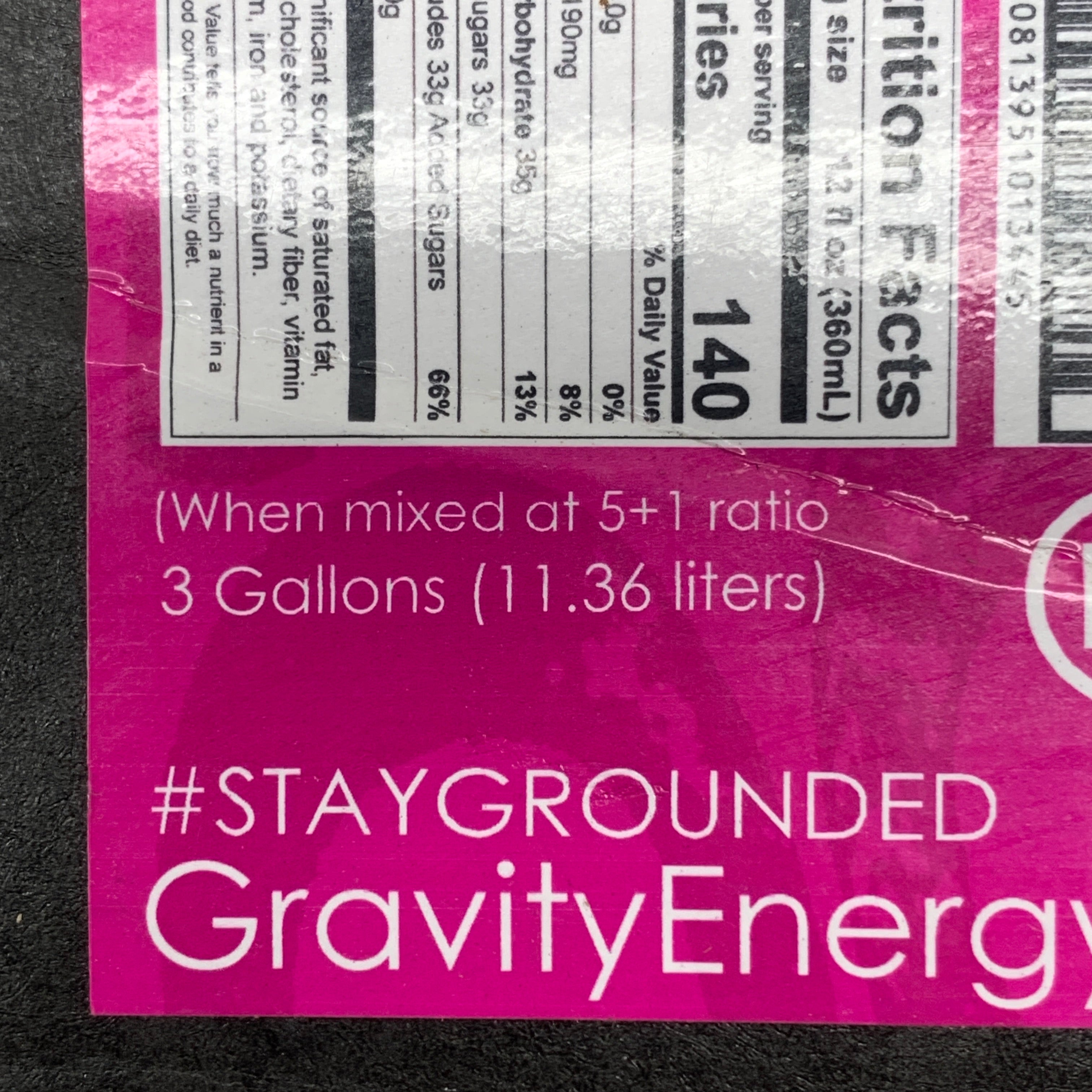 GRAVITY ENERGY Gravity Energy Beyond Pink 5+1 Ratio 3 Gallons