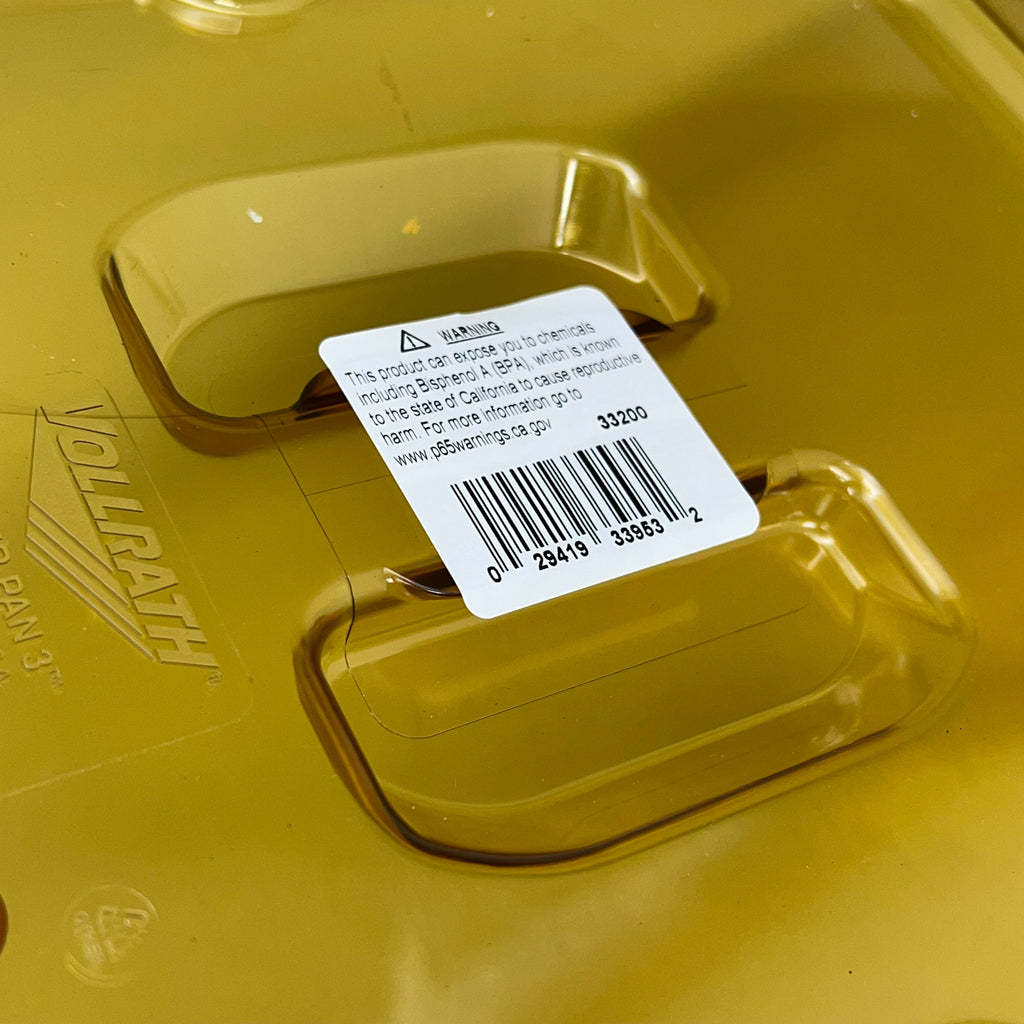 VOLLRATH (6 PK) Super Pan 1/2 Size Amber High Heat Solid Cover Lids 33200