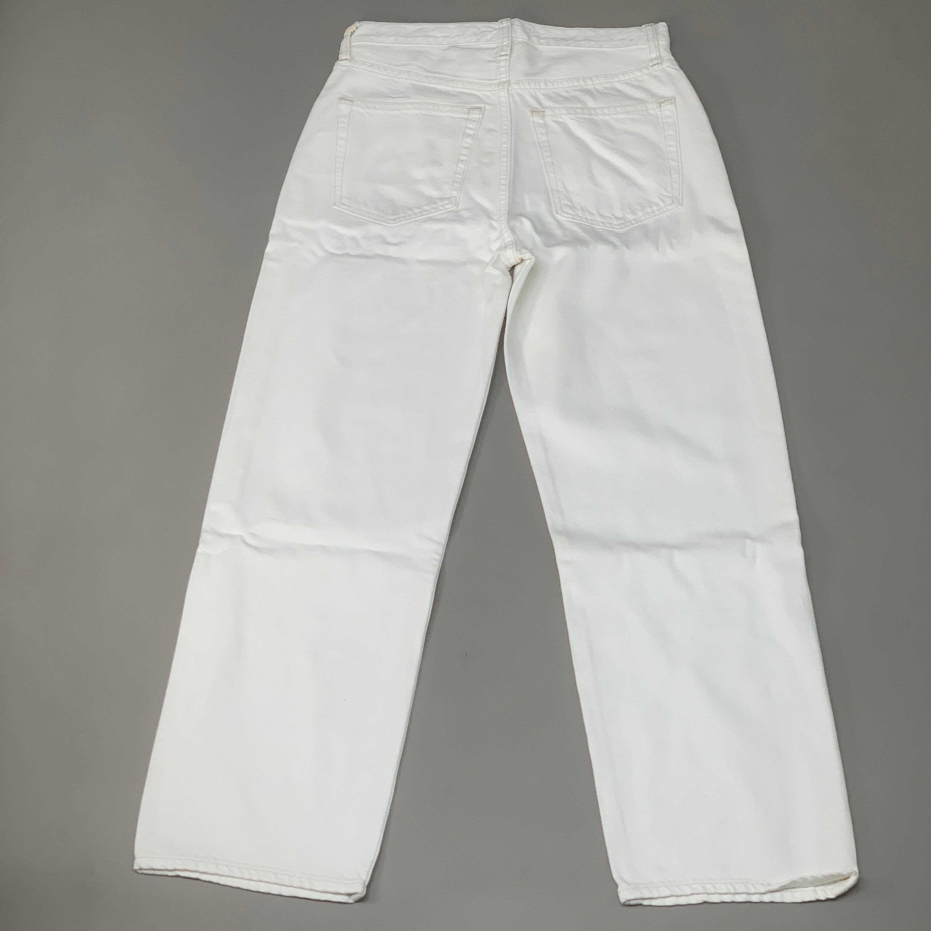 ETICA Tyler High Waist Straight Leg Ankle jeans Vintage White Size 25 EW180114A