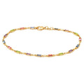 18K Gold Anklet Made with Swarovski Elements