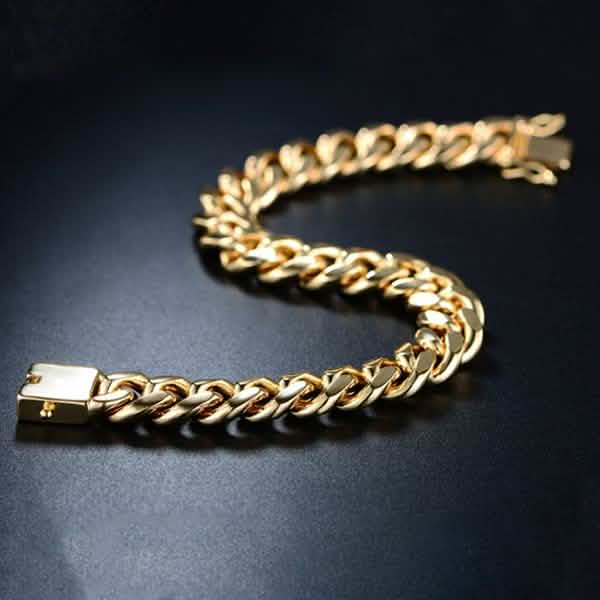 18K Gold Plated Cuban Chain Bracelet