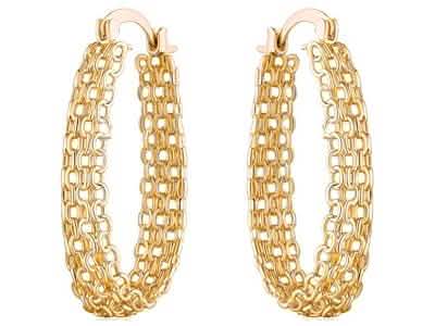 18K Gold Plated Hoop Earrings