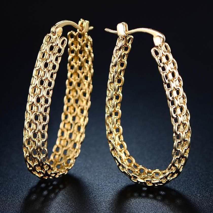 18K Gold Plated Hoop Earrings