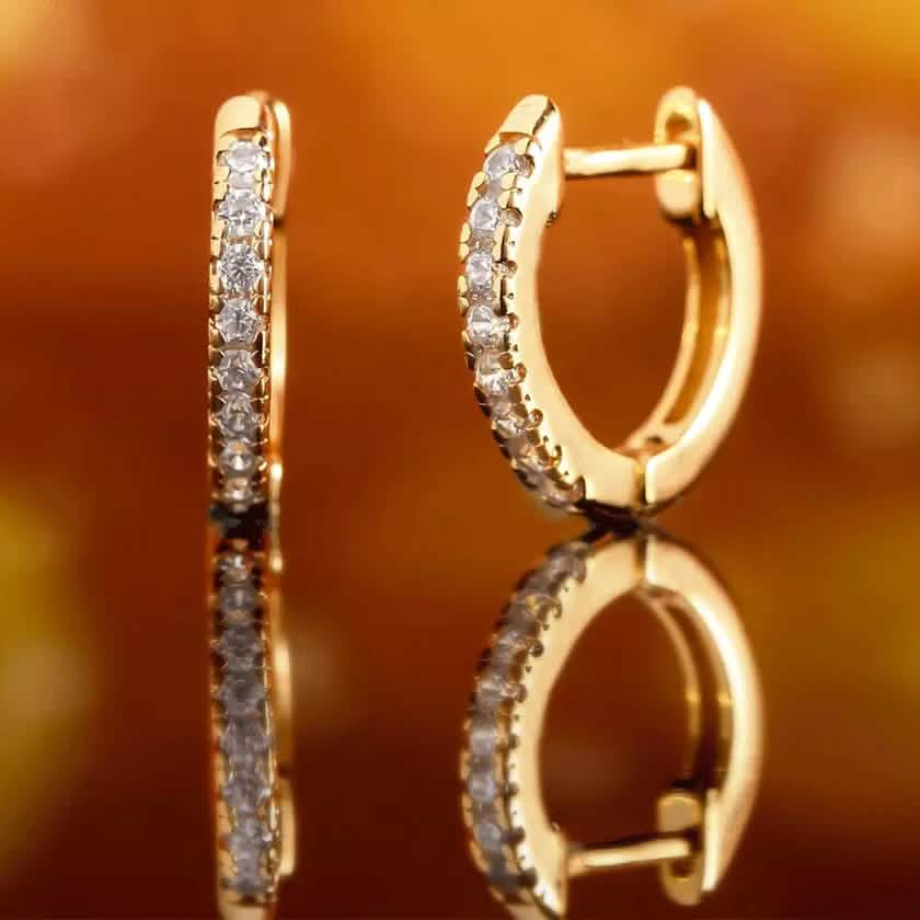 18K Gold Plated Huggie Earrings
