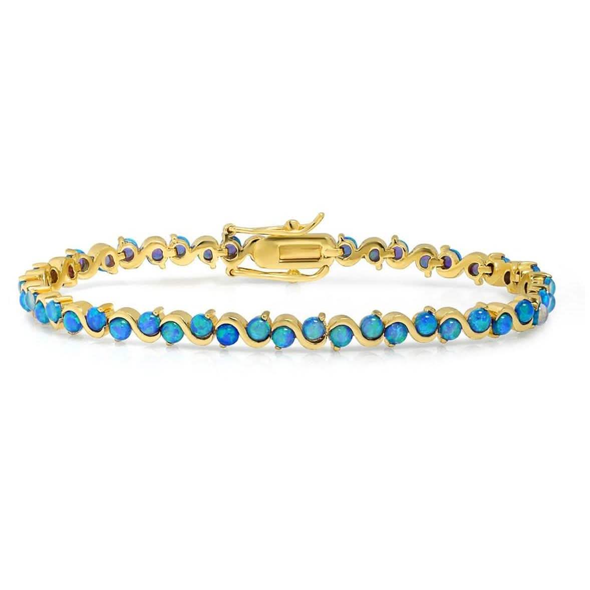 18K Gold Plated Opal Tennis Bracelets