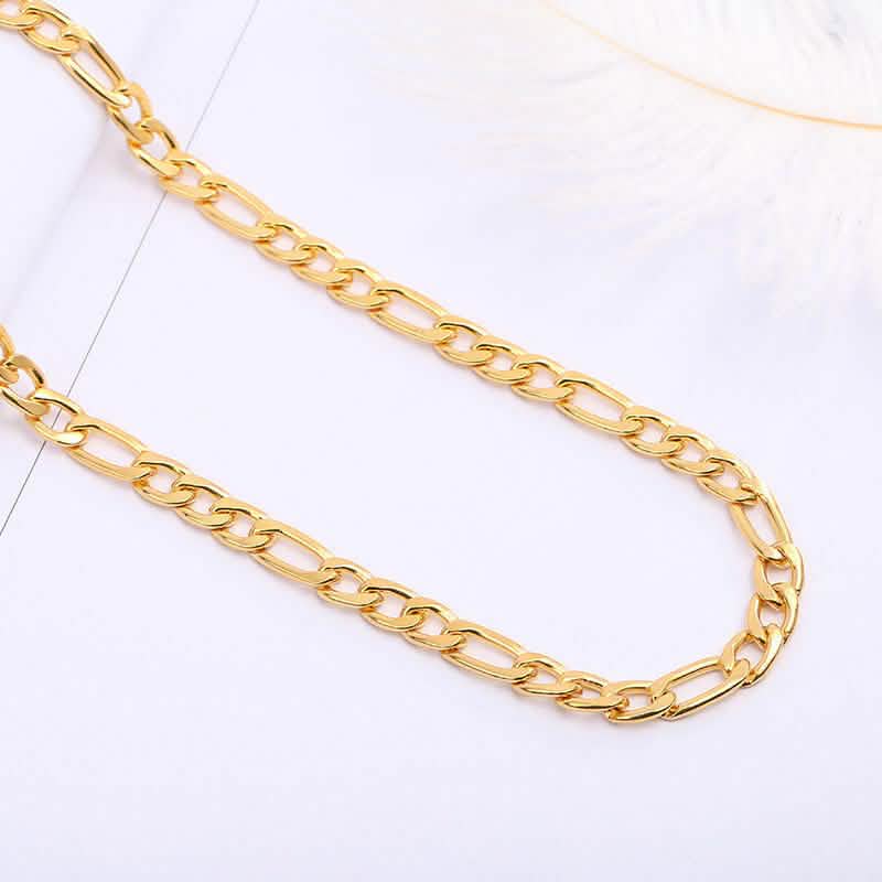 18k Solid Gold Figaro Chain 2.0mm Necklace