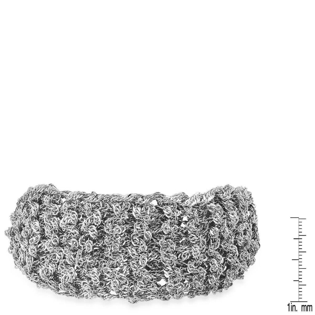 18k White Gold Braided Bracelet