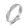 18K White Gold Braided Eternity Band