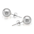 18K White Gold Plated Pearl Stud Earrings
