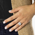18K White Gold Plated Simulated Diamond Ring