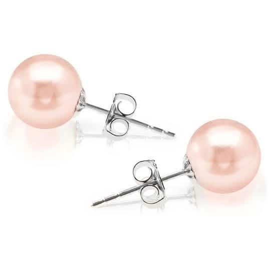 18K White Gold Plated Stud Earrings