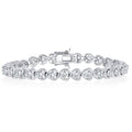 18K White Gold Plated Tennis Bracelets