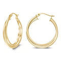 18K Yellow Gold Inter-Wind Hoop Earrings