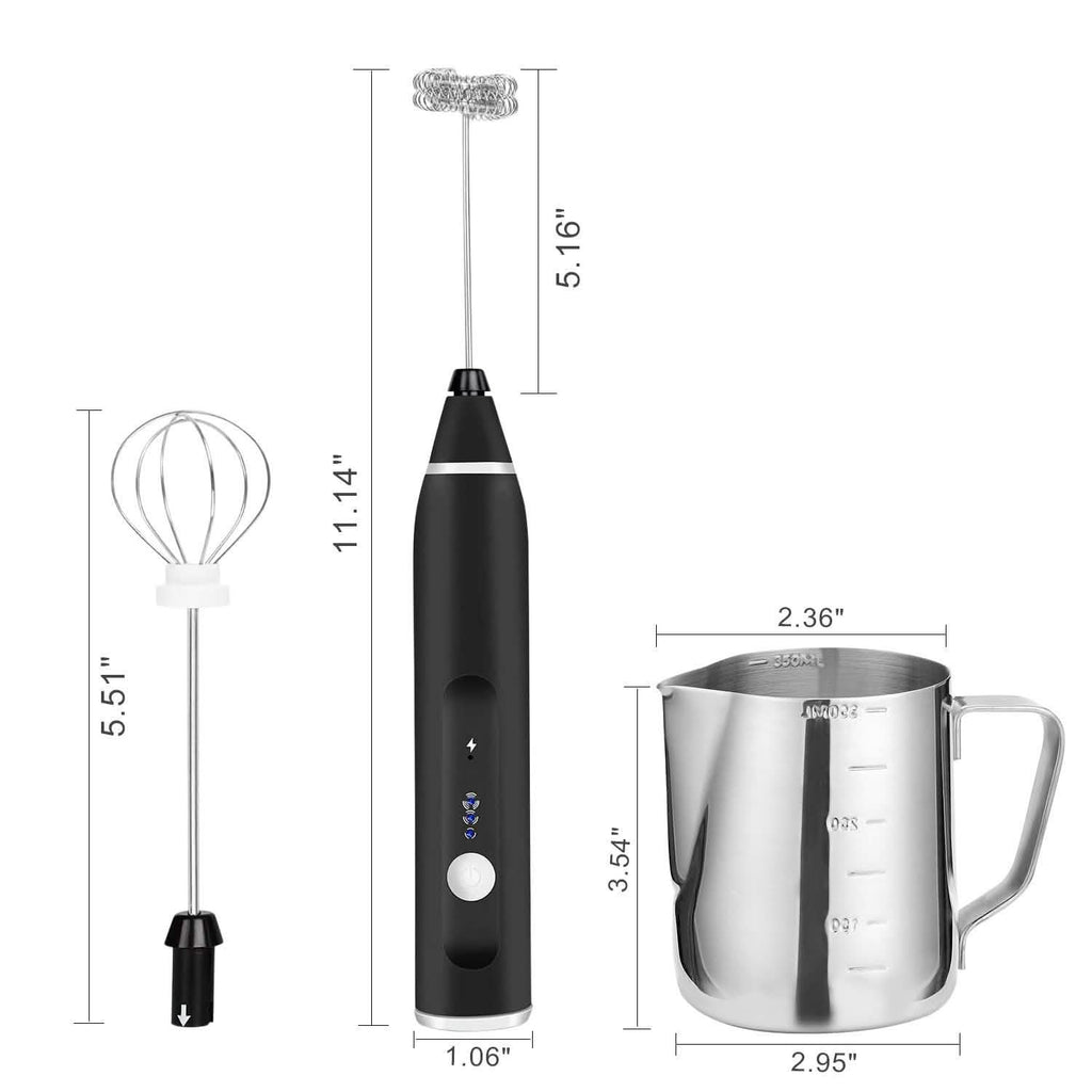 19-Pack: USB Electric Milk Coffee Frother Pitcher Set