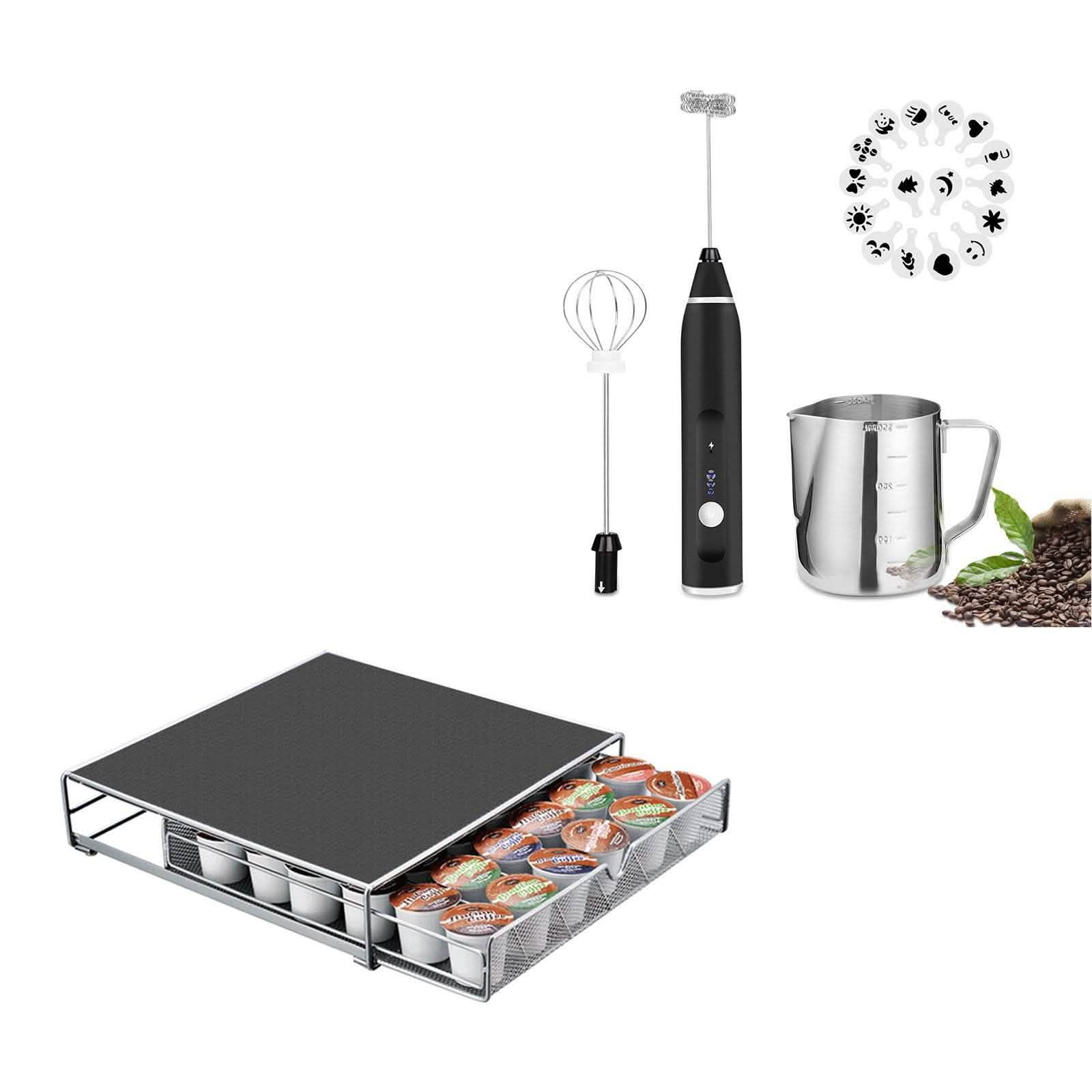 19-Pack: USB Electric Milk Coffee Frother Pitcher Set