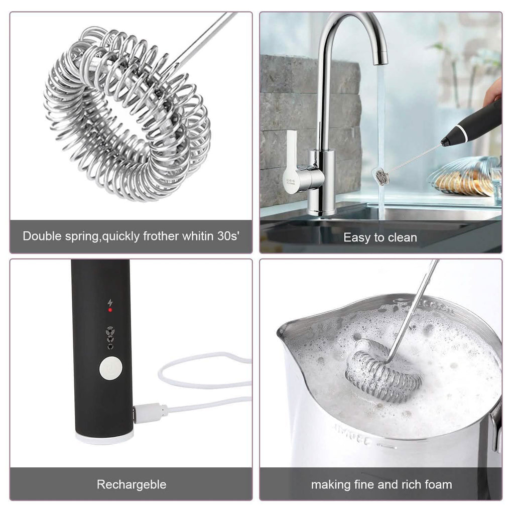 19-Pack: USB Electric Milk Coffee Frother Pitcher Set