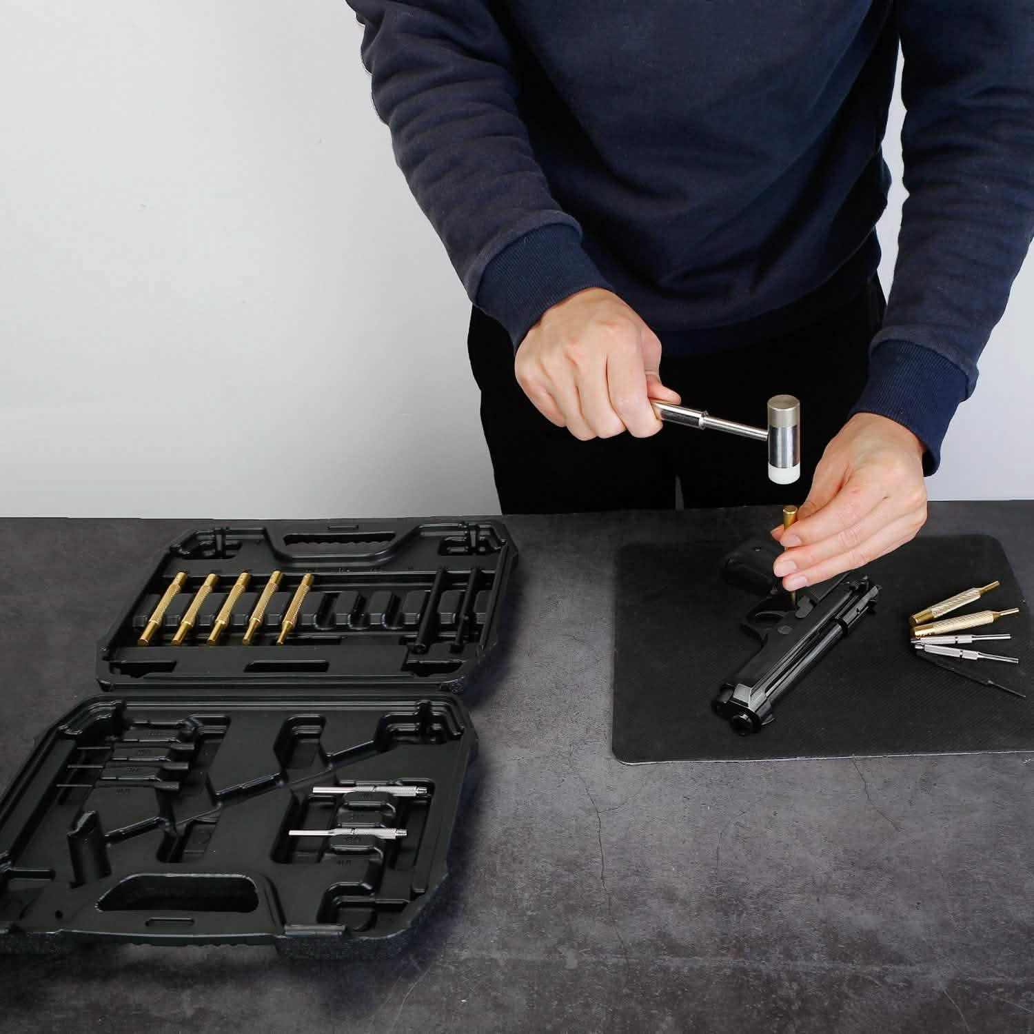 19-Piece: Hammer Punch Set Drift Pin Punch Kit with Portable Storage Box