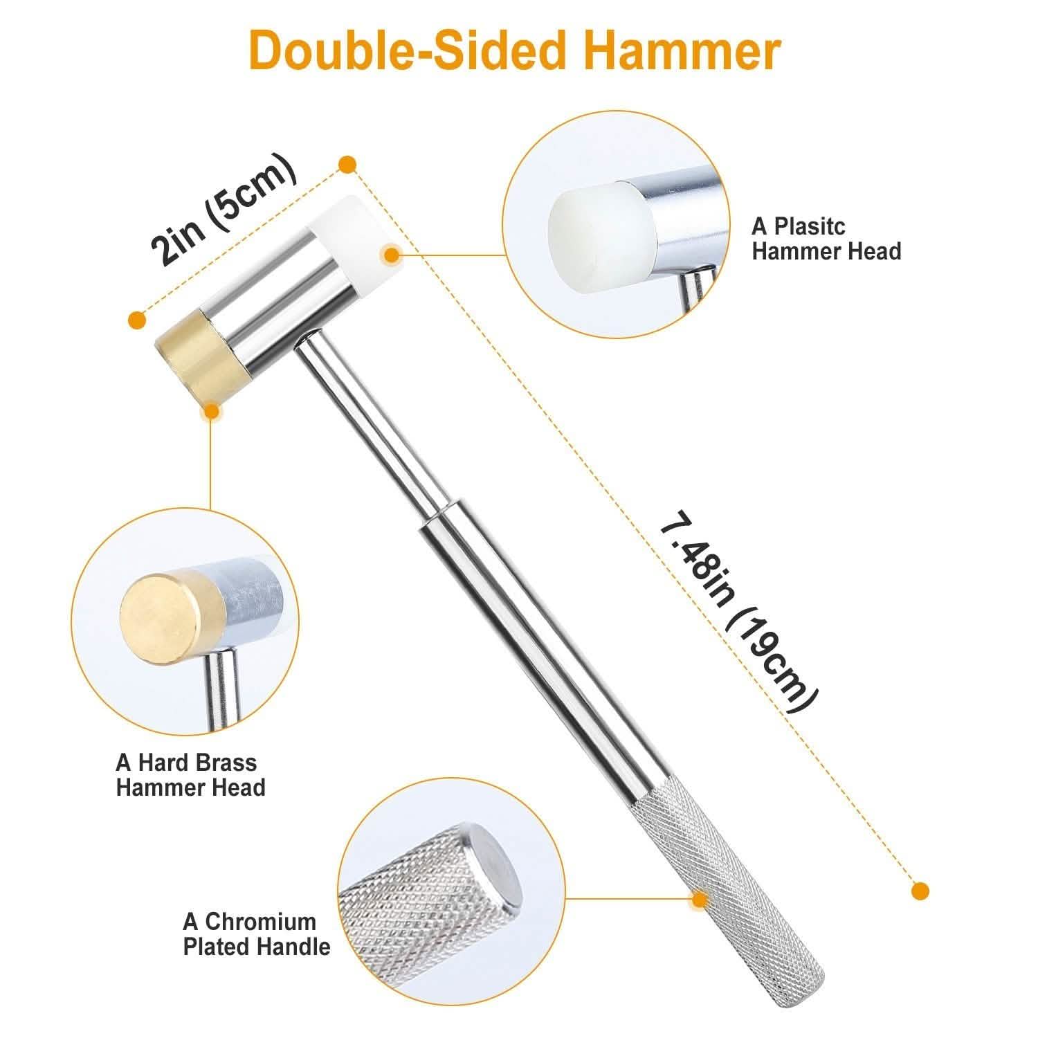 19-Piece: Hammer Punch Set Drift Pin Punch Kit with Portable Storage Box