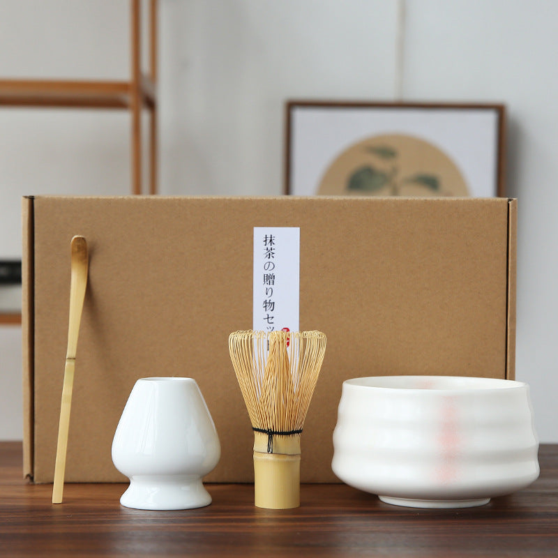 Tea Brush Matcha Brush Hyakumonari Tea Brush Stand Combination Song Dynasty Tea Ordering and Tea Playing Tools Set Japanese Gift Box