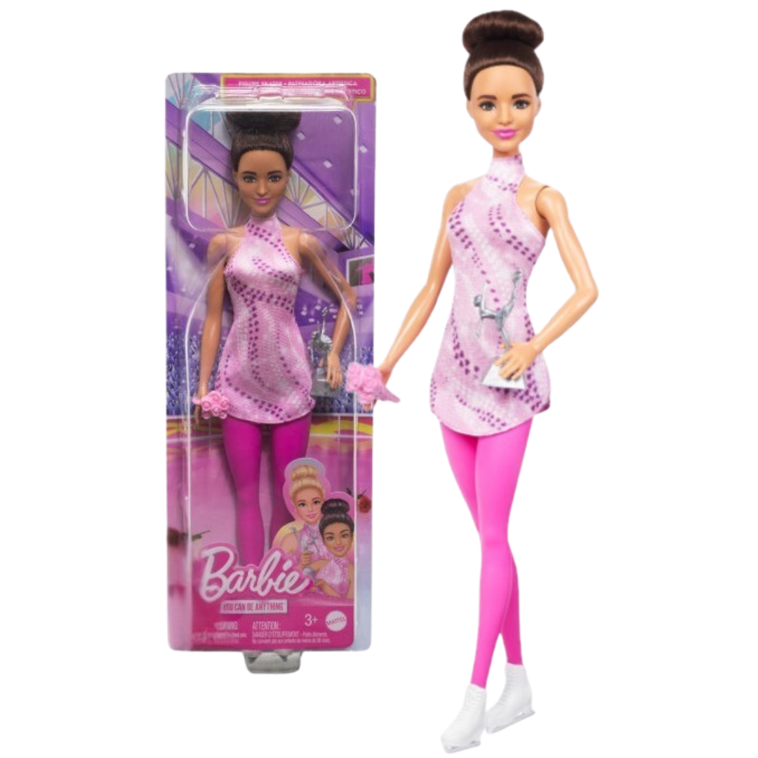 Barbie Winter Sports Figure Skater Doll (Brunette)