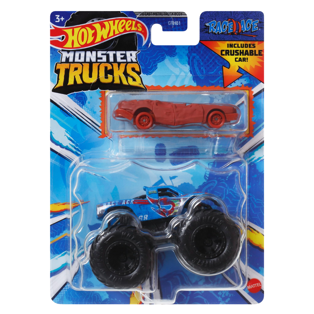 Hot Wheels Monster Trucks Race Ace 1:64 Scale Die-Cast
