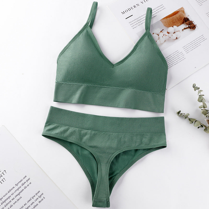 Women Seamless Bra Top Fitness Swimwear Push Up Exercise Bikini For Women 2 Pieces Ribbed Seamless Yoga Bikini Sets Sports Bra And Underwear Set 2 Piece High Waist Summer Bikini
