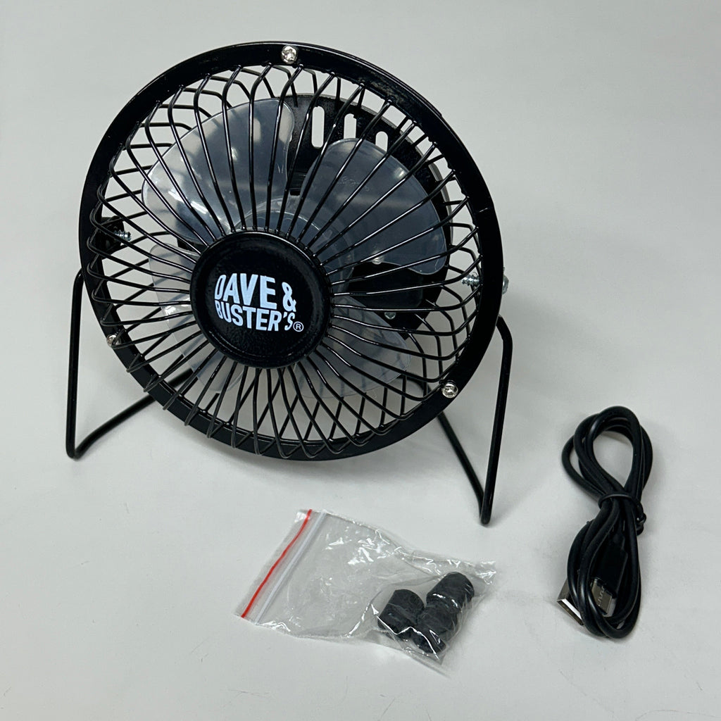 DAVE & BUSTER'S USB Mini Desk Fan 19643 (New)