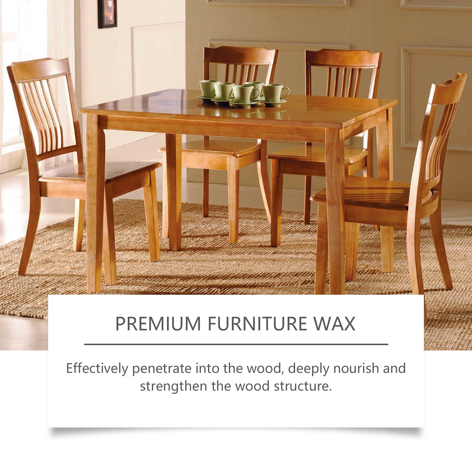 Furniture Care Beeswax Indoor Wood Table And Chair Furniture Shine Polishing Care Multi-Purpose Maintenance Wax