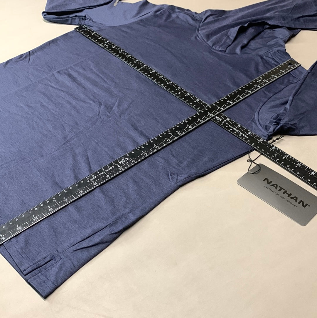 NATHAN 365 Hooded Long Sleeve Shirt Women's Sz L Peacoat NS50080-60135-L (New)