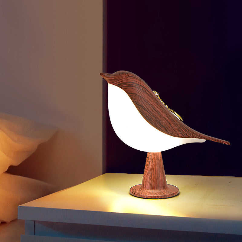 Creative Magpie Aromatherapy Lamp Car mounted Decorative Lamp Bedside Bird Night Lamp Three color Touch Charging Atmosphere Table Lamp