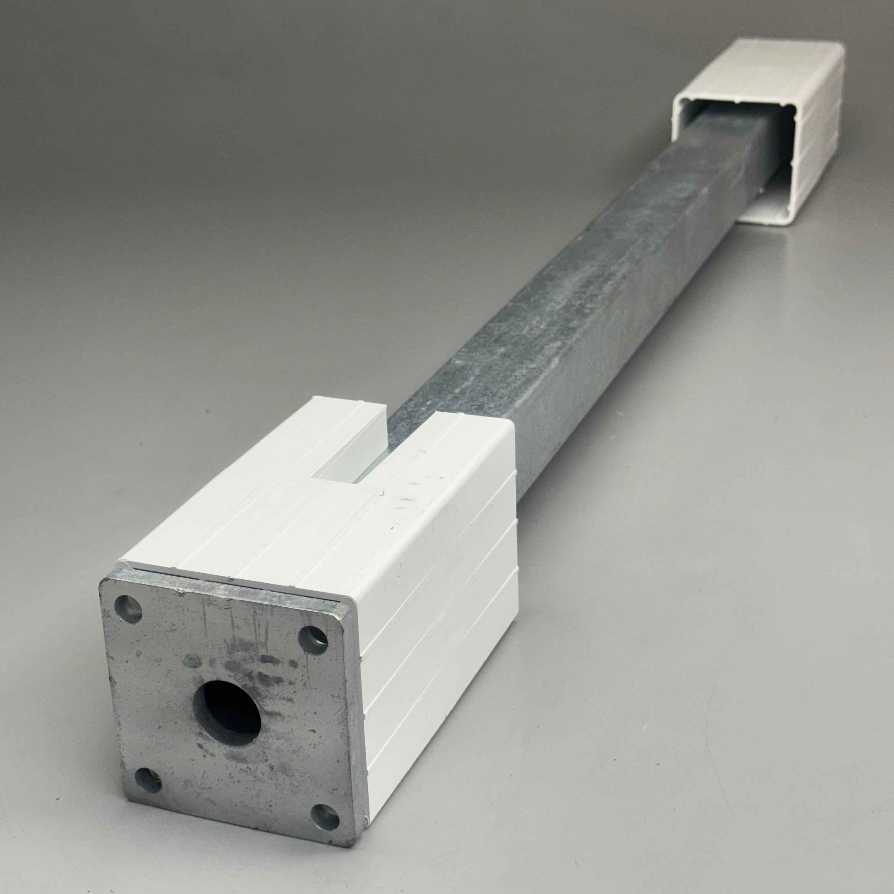 FIBERON Easy Install Post Sleeve Surface Mount Kit 37"x3.5" Silver 10131