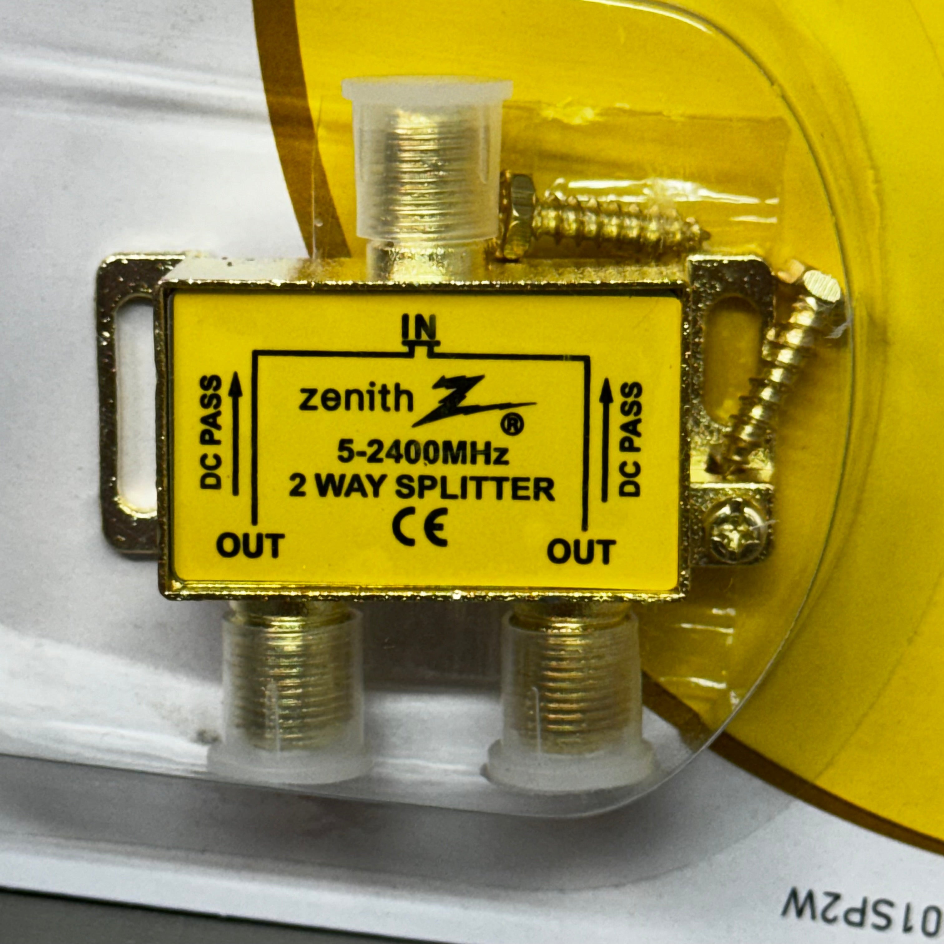 ZENITH (2 PACK) Premium 2-Way Coax Splitter 2.4GHz Protected 18K Gold VS3001SP2W