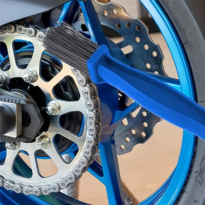Cleaning Brush, Ideal for motorcycle & bicycle chain and electric car flywheel maintenance, a practical bike accessory.