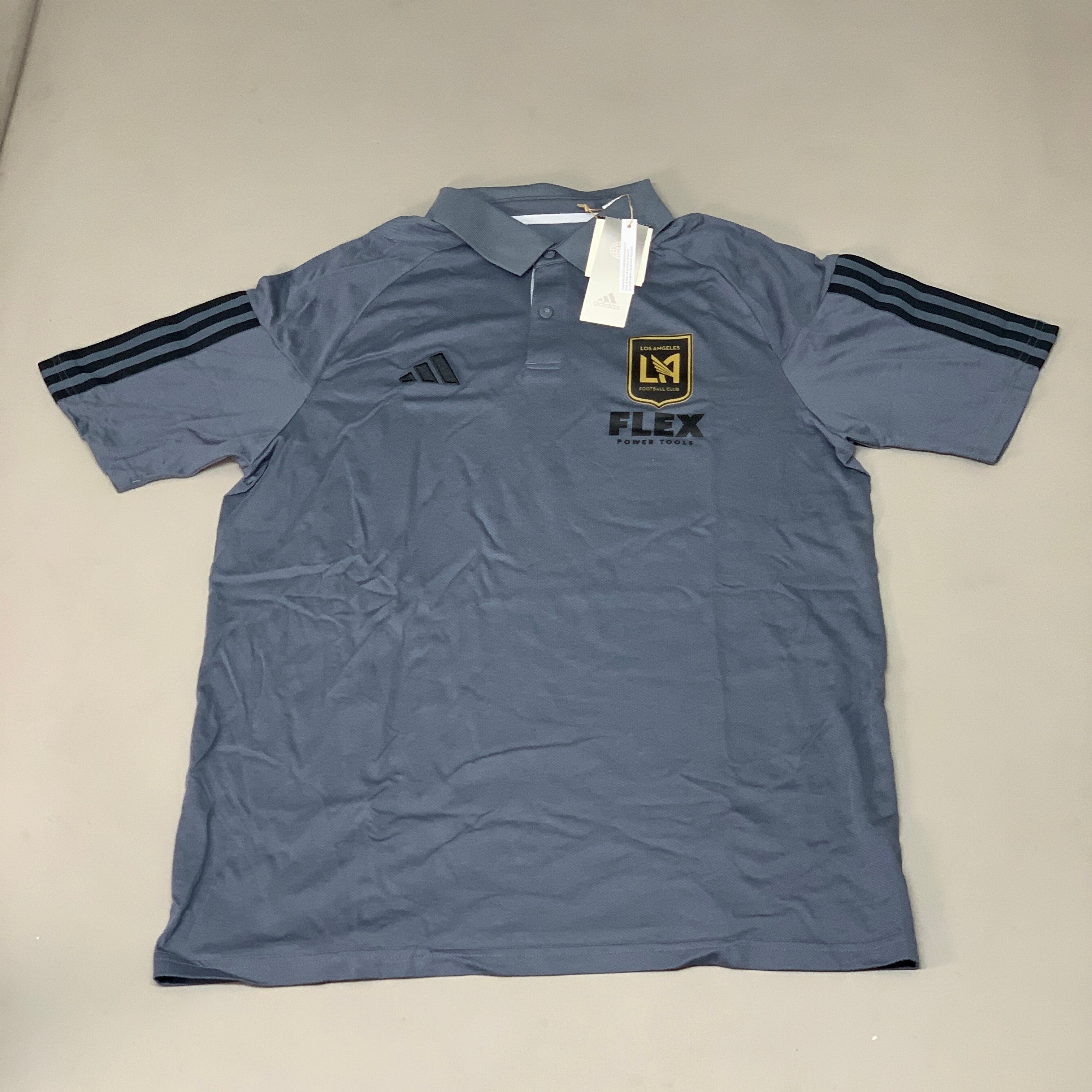 ADIDAS LAFC Los Angeles Football Club Training Polo Short Sleeve Grey L 23709685